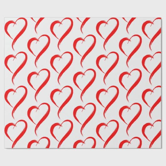 sexy hart (wit) cadeaupapier (Vlak)