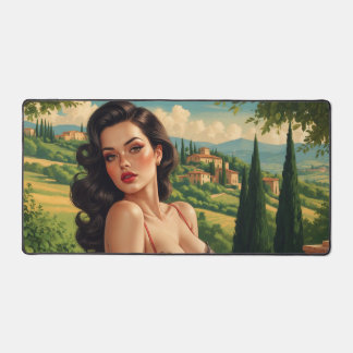 Sexy Italiaanse Pin-up in Toscane Bureaumat