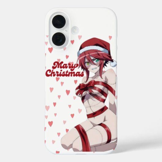 Sexy Kerstman Prettig Kerstfeest Anime Meisje Case-Mate iPhone Case (Achterkant)