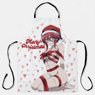 Sexy Kerstman Prettig Kerstfeest Ingepakt Anime Me Schort