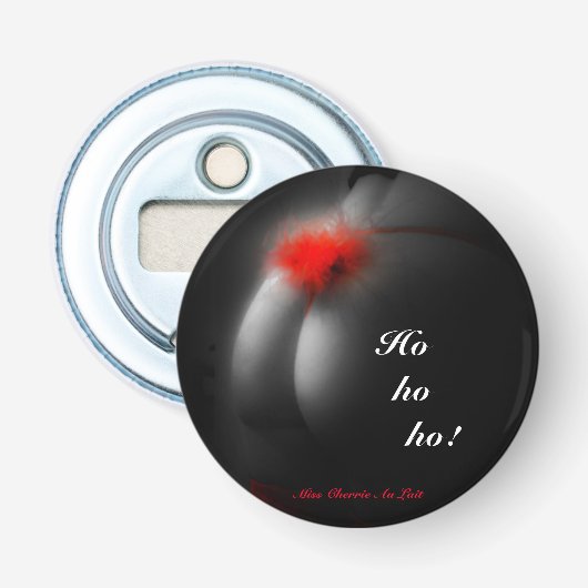 Sexy Kerstmis Glamour Babe Knop Fles Opener (Voorkant)