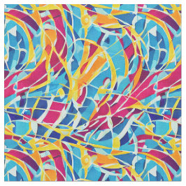 Sexy kleuren Abstract modern midden eeuw Blauwgroe Stof