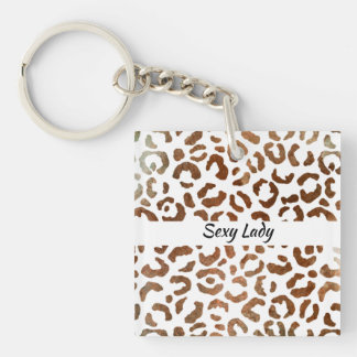 Sexy Lady Big Cat Print Abstract Sleutelhanger