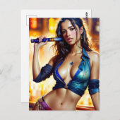 Sexy Lady Briefkaart (Voorkant / Achterkant)