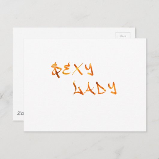 Sexy Lady Briefkaart (Voorkant / Achterkant)