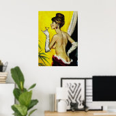 Sexy Lady Drink Hoesje van wijnretro Pulp Poster (Thuiskantoor)