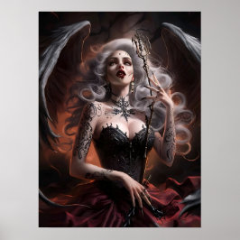 Sexy Lady Vampire Witch Poster Art
