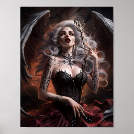 Sexy Lady Vampire Witch Poster Art