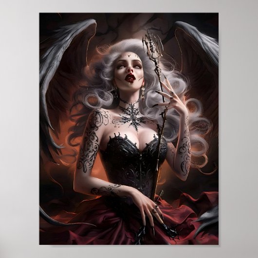 Sexy Lady Vampire Witch Poster Art (Voorkant)