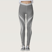 Sexy Light Grey Heart Butt Gym Active Leggings (Voorkant)