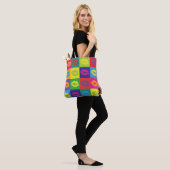 Sexy Lips Kiss Marks Pop Art Style Tote Bag (Op model)