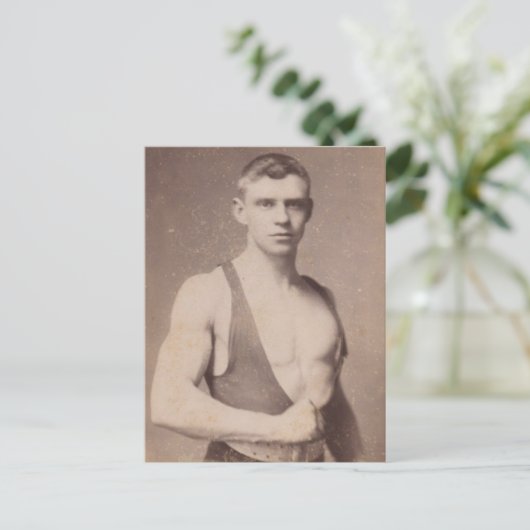 Sexy  mannengewicht briefkaart (Staand voorkant)