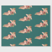 sexy meisje  blonde met een sarong cadeaupapier (Vlak)