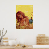 Sexy meisje in het veld - pulp Hoesje Print (Keuken)