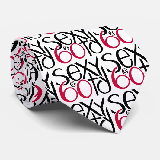 Sexy met 60 rood stropdas (Opgerold)