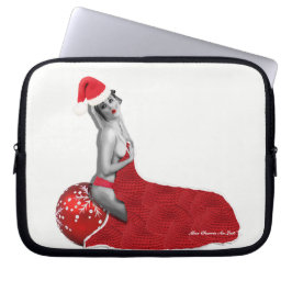 Sexy Mrs Santa Retro Pinup Girl-laptophoes Laptop Sleeve