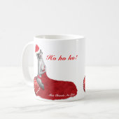 Sexy Mrs. Santa Retro Pinup Meisje Kerst Mok (Voorkant links)