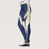 Sexy Navy Blue Cream Heart Butt Activewear Leggings (Links)