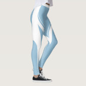 Sexy Pastel Blue White Heart Butt Gym ActiveShart Leggings (Rechts)