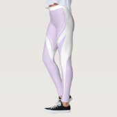 Sexy Pastel Paarse Witte Hart Butt Gym Leggings (Links)