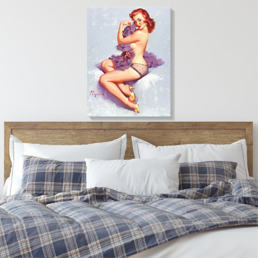 Sexy pin up canvas afdruk (Insitu (Slaapkamer))