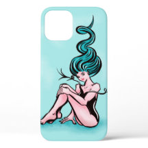 Sexy Pin-up Girl met Blue Hair