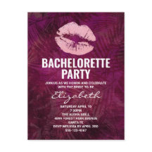 Sexy Pink Glitter Lips Glamoureus Bachelorette