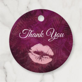 Sexy Pink Glitter Lips Glamoureus Bedankt Bedankjes Labels