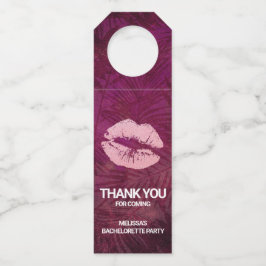 Sexy Pink Glitter Lips Glamoureus Bedankt Flessenhanger