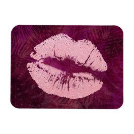 Sexy Pink Glitter Lips Glamoureus Magneet