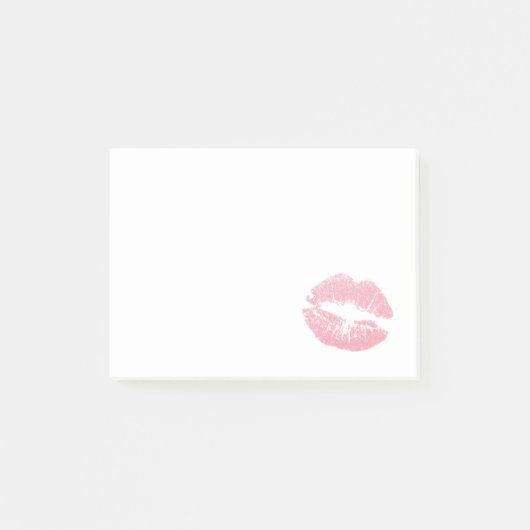 Sexy Pink Glitter Lips Glamoureus Post-it® Notes (Voorkant)