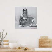 Sexy Pinup Girl Model Babe Art Poster (Keuken)