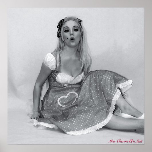 Sexy Pinup Girl Model Babe Art Poster (Voorkant)