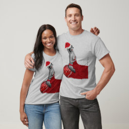 Sexy Pinup Girl Santa Mannen Burnout shirt