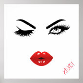Sexy Pop Art Red Lips II Poster (Voorkant)