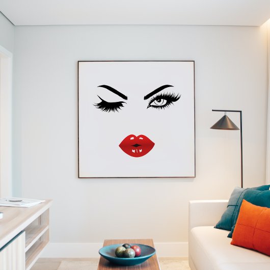 Sexy Pop Art Red Lips II Poster