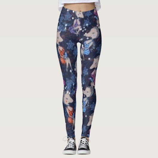 sexy ratten blauwe leggings (Voorkant)