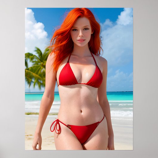 Sexy Red Bikini Poster (Voorkant)