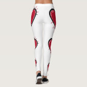 Sexy Red Heart Gym Activewear Leggings (Achterkant)