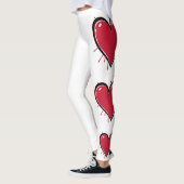 Sexy Red Heart Gym Activewear Leggings (Links)