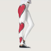 Sexy Red Heart Gym Activewear Leggings (Rechts)