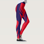 Sexy Red Navy Blue Heart Butt Workout Leggings (Rechts)
