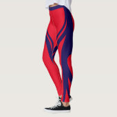 Sexy Red Navy Blue Heart Butt Workout Leggings (Links)