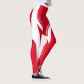Sexy Red White Heart Butt Gym Activewear Leggings (Rechts)