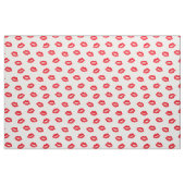 Sexy rode lippen patroon op wit stof (Fat Quarter)