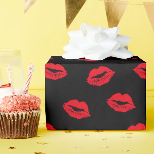 Sexy rode lippen Schattige Cadeaupapier (Verjaardagsfeest)