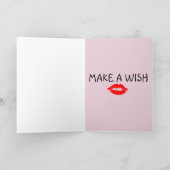 SEXY ROMANTIC LIPS BIRTHDAY Greeting Card HUSBAND Kaart (Binnen)