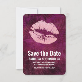 Sexy Roze Glitter Lippen Glamoureuze Bachelorette Save The Date