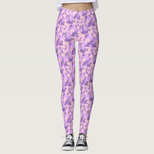 Sexy roze heet yoga zwart licht camo leggings (Voorkant)