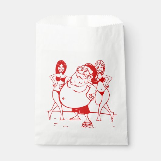 Sexy santa claus bikini strand Kerstmis Bedankzakje (Voorkant)